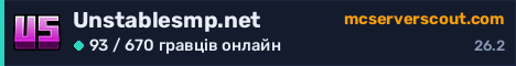 Банер сервера Unstablesmp.net