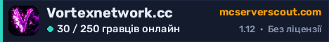 Банер сервера Vortexnetwork.cc