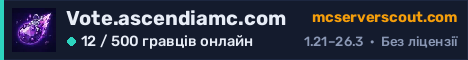 Банер сервера Vote.ascendiamc.com