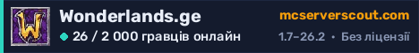 Банер сервера Wonderlands.ge
